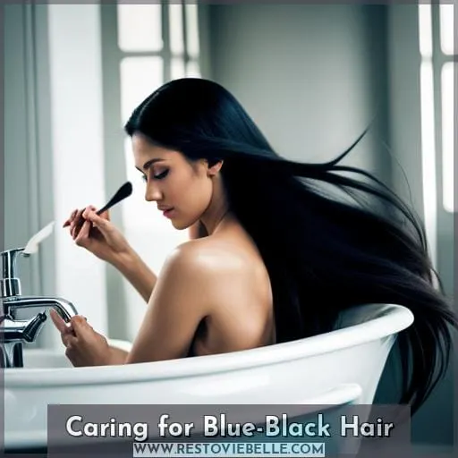 Caring for Blue-Black Hair