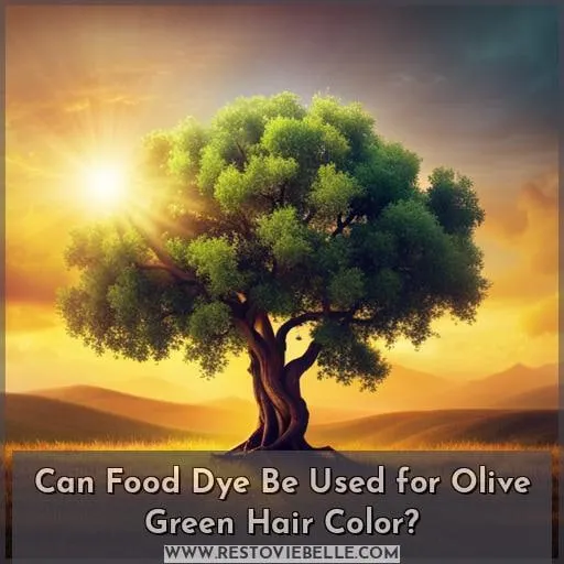 Can Food Dye Be Used for Olive Green Hair Color