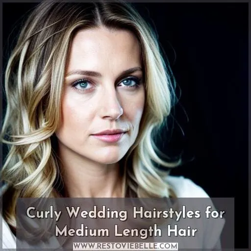 Curly Wedding Hairstyles for Medium Length Hair