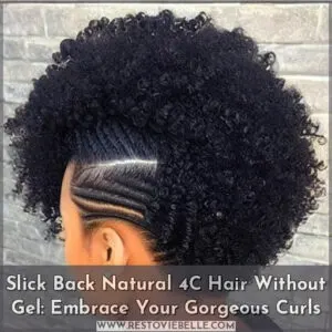 slick back natural 4c hair without gel