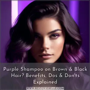 what does purple shampoo do to brown black blond hair