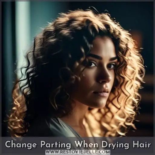 Change Parting When Drying Hair