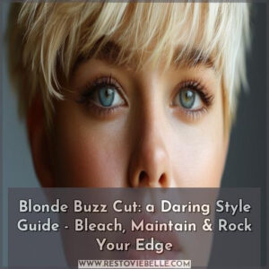 blonde buzz cut
