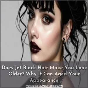 does jet black hair make you look older