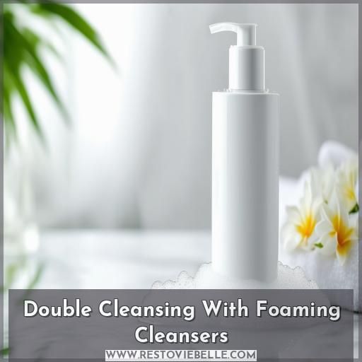 Double Cleansing With Foaming Cleansers