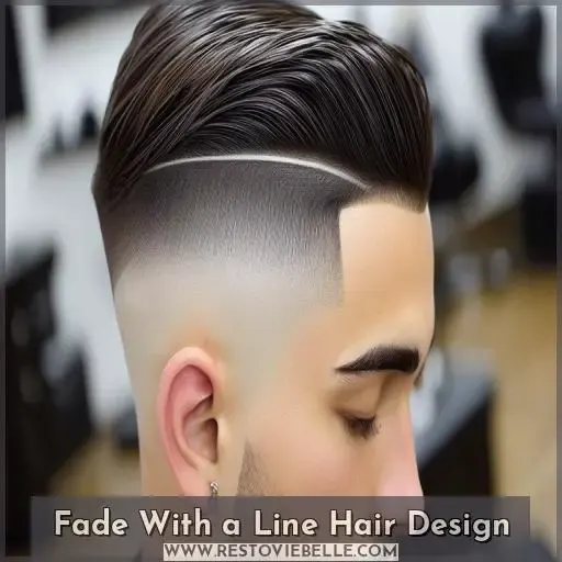 Fade With a Line Hair Design