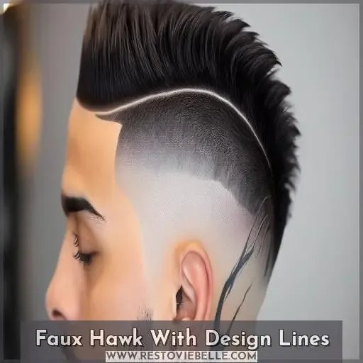 Faux Hawk With Design Lines
