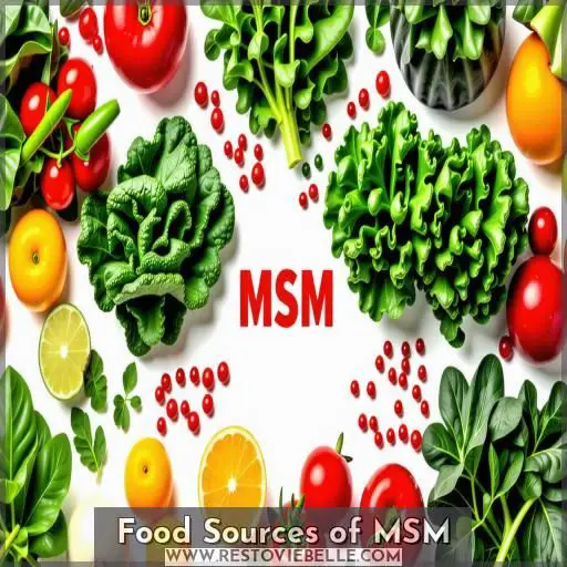 Food Sources of MSM