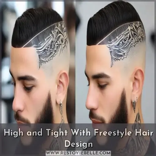 High and Tight With Freestyle Hair Design