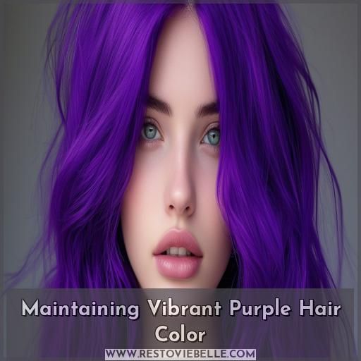 Maintaining Vibrant Purple Hair Color
