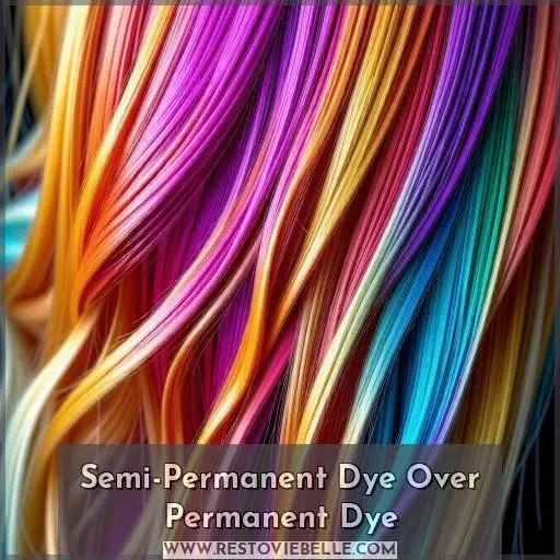 Semi-Permanent Dye Over Permanent Dye