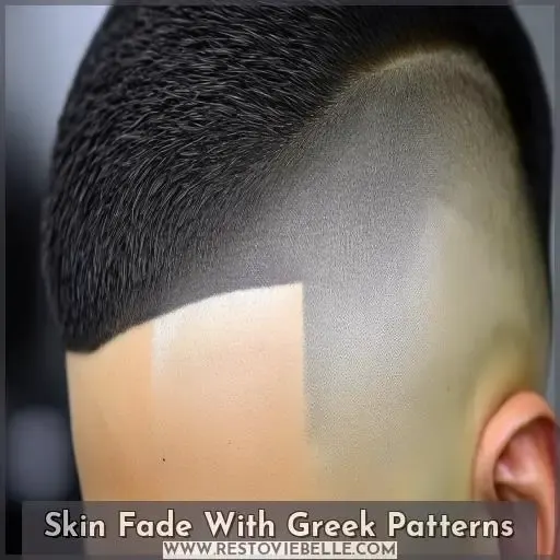 Skin Fade With Greek Patterns