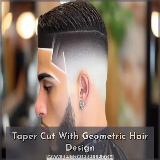Taper Cut With Geometric Hair Design