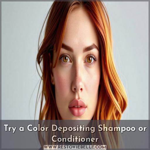 Try a Color Depositing Shampoo or Conditioner