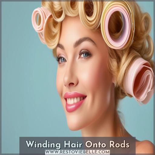 Winding Hair Onto Rods