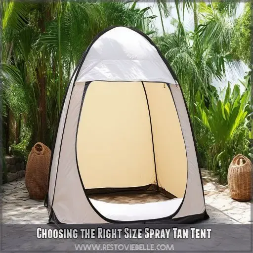 Choosing the Right Size Spray Tan Tent