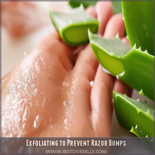 Exfoliating to Prevent Razor Bumps