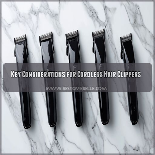 Key Considerations for Cordless Hair Clippers