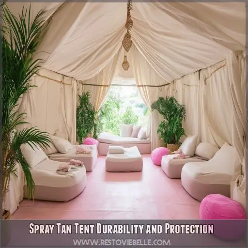 Spray Tan Tent Durability and Protection