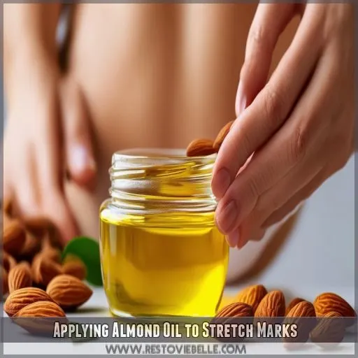 Applying Almond Oil to Stretch Marks