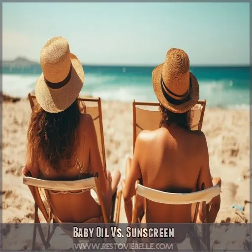 Baby Oil Vs. Sunscreen