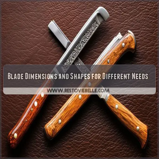 Blade Dimensions and Shapes for Different Needs