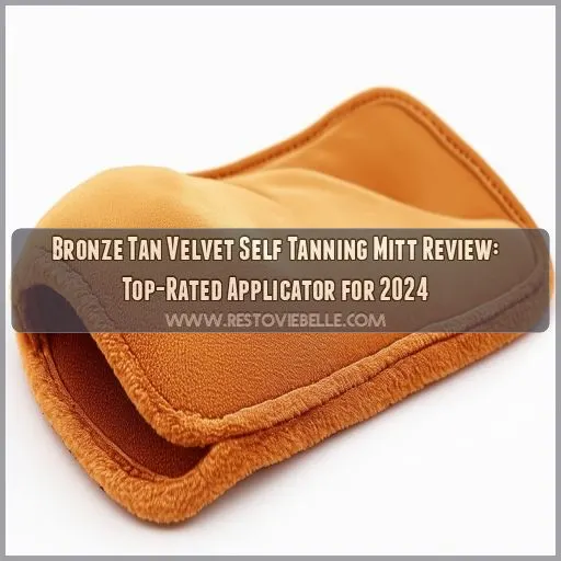 bronze tan velvet self tanning mitt review