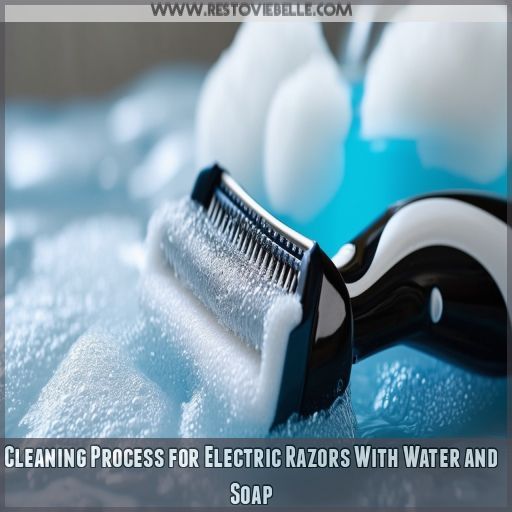 Cleaning Process for Electric Razors With Water and Soap