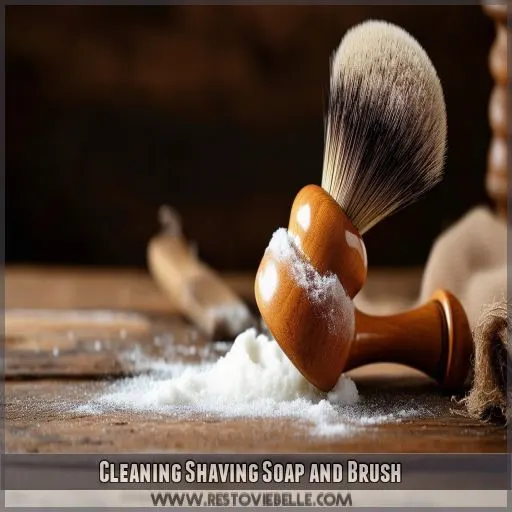 Cleaning Shaving Soap and Brush