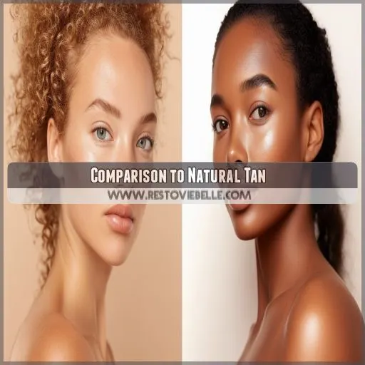 Comparison to Natural Tan