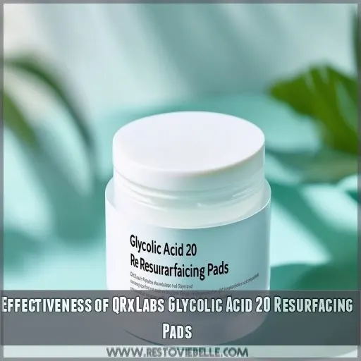 Effectiveness of QRxLabs Glycolic Acid 20 Resurfacing Pads