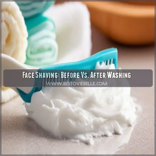 Face Shaving: Before Vs. After Washing