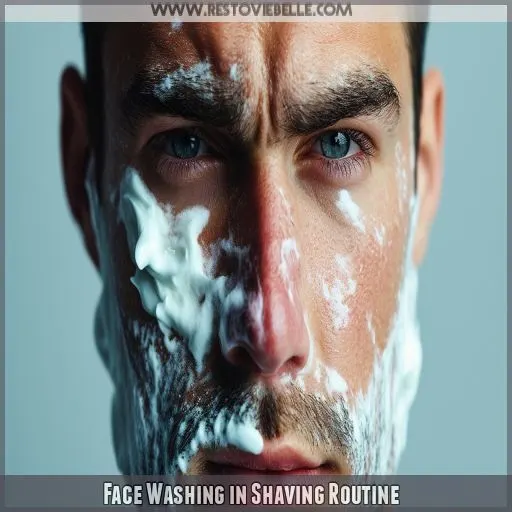 Face Washing in Shaving Routine