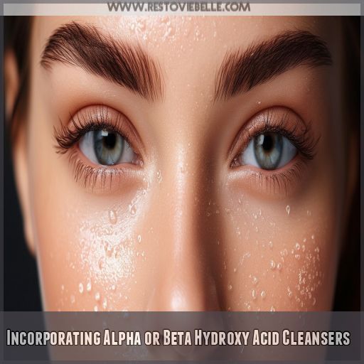 Incorporating Alpha or Beta Hydroxy Acid Cleansers