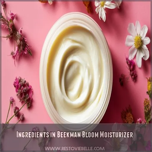 Ingredients in Beekman Bloom Moisturizer