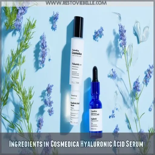 Ingredients in Cosmedica Hyaluronic Acid Serum