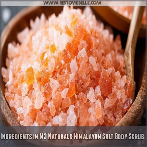 Ingredients in M3 Naturals Himalayan Salt Body Scrub