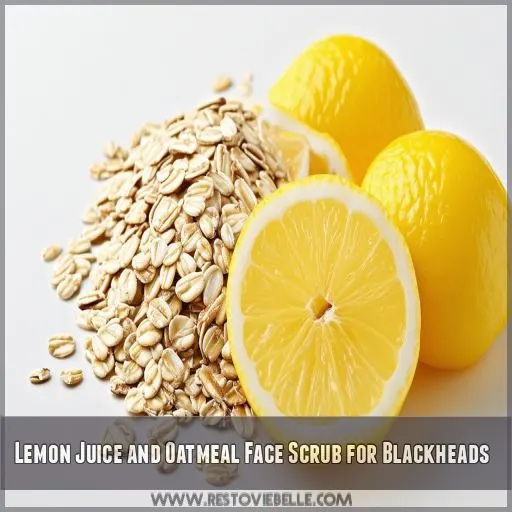 Lemon Juice and Oatmeal Face Scrub for Blackheads