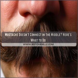 mustache doesnt connect in the middle