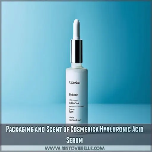 Packaging and Scent of Cosmedica Hyaluronic Acid Serum