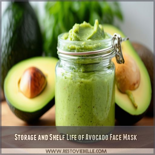 Storage and Shelf Life of Avocado Face Mask