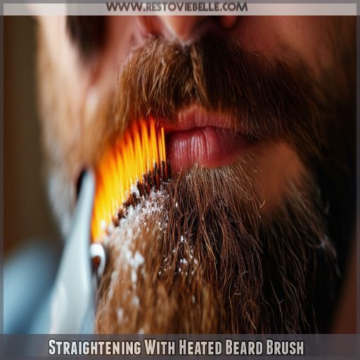 Straightening With Heated Beard Brush