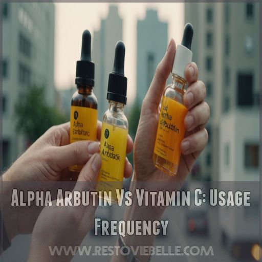 Alpha Arbutin Vs Vitamin C: Usage Frequency