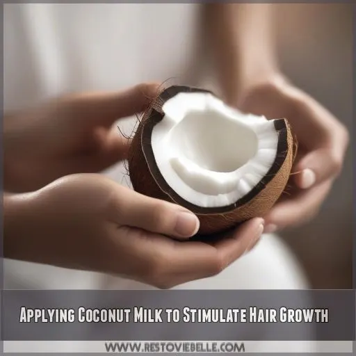 Applying Coconut Milk to Stimulate Hair Growth