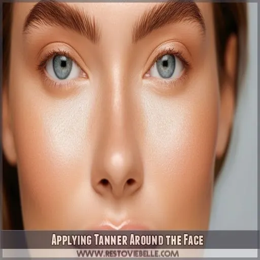 Applying Tanner Around the Face