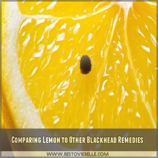 Comparing Lemon to Other Blackhead Remedies