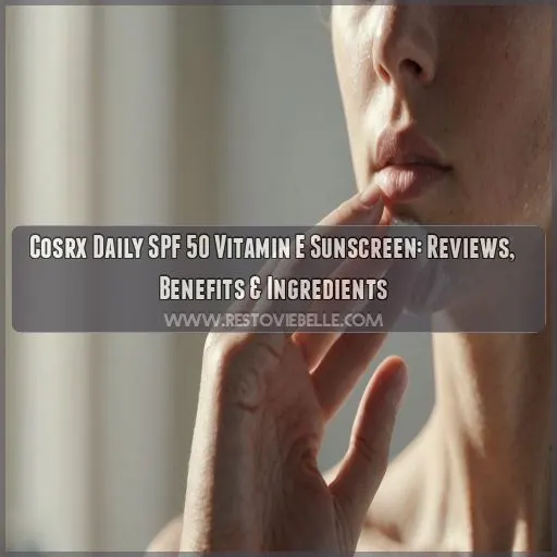 cosrx daily spf 50 vitamin e sunscreen review