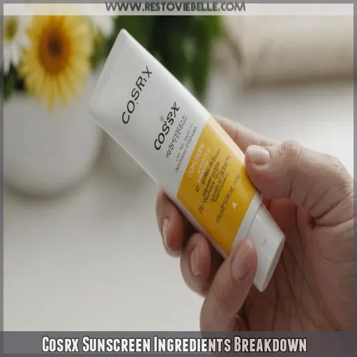 Cosrx Sunscreen Ingredients Breakdown