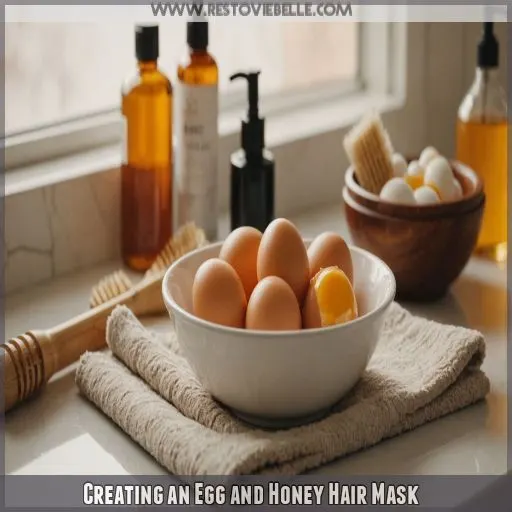 Creating an Egg and Honey Hair Mask