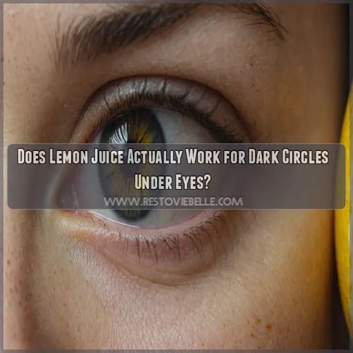 does lemon juice help dark circles under eyes